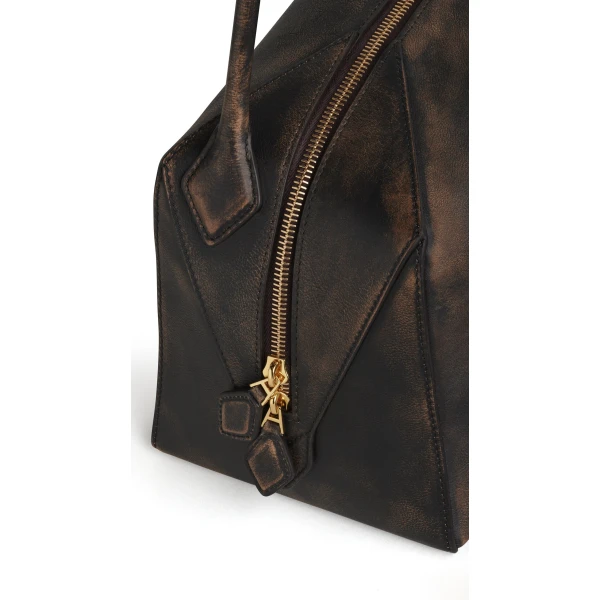 Alaïa Le Bouledogue Bag In Aged Leather - Alaia Bags - Laser Cut Luxury - Shop at Luxury Shoes 