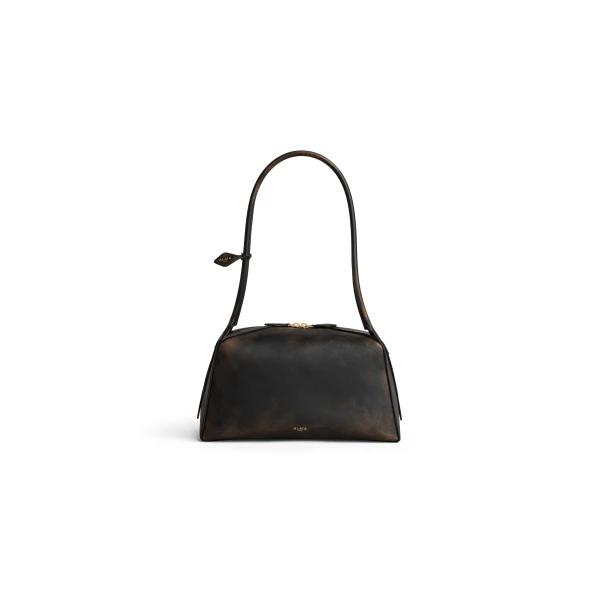 Alaïa Le Bouledogue Bag In Aged Leather - Alaia Bags - Laser Cut Luxury - Shop at Luxury Shoes 