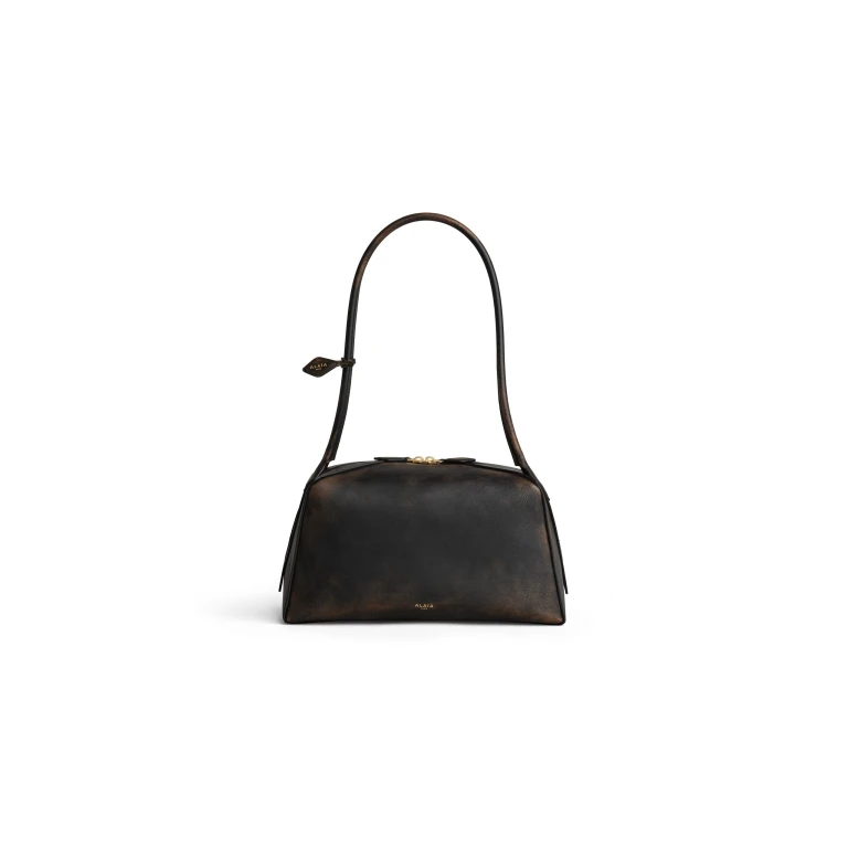 Alaïa Le Bouledogue Bag In Aged Leather - Alaia Bags - Laser Cut Luxury - Shop at Luxury Shoes 