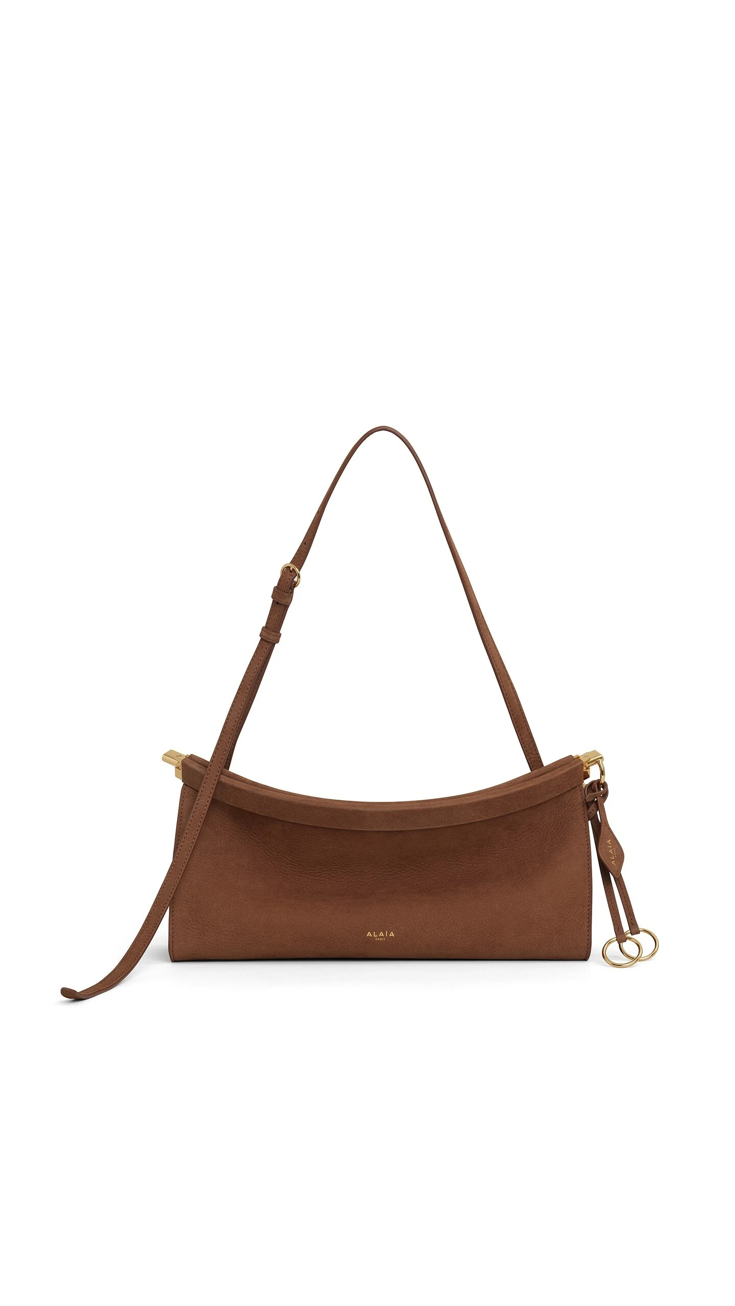 Alaïa Le Click East West Medium Bag In Nubuck - Alaia Bags - Laser Cut Luxury - Shop at Luxury Shoes 