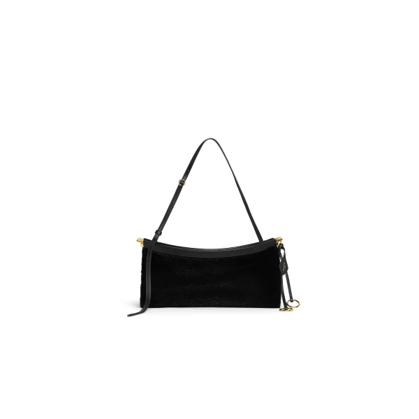 Alaïa Le Click East West Medium Bag In Shaved Shearling - Alaia Bags - Laser Cut Luxury - Shop at Luxury Shoes 