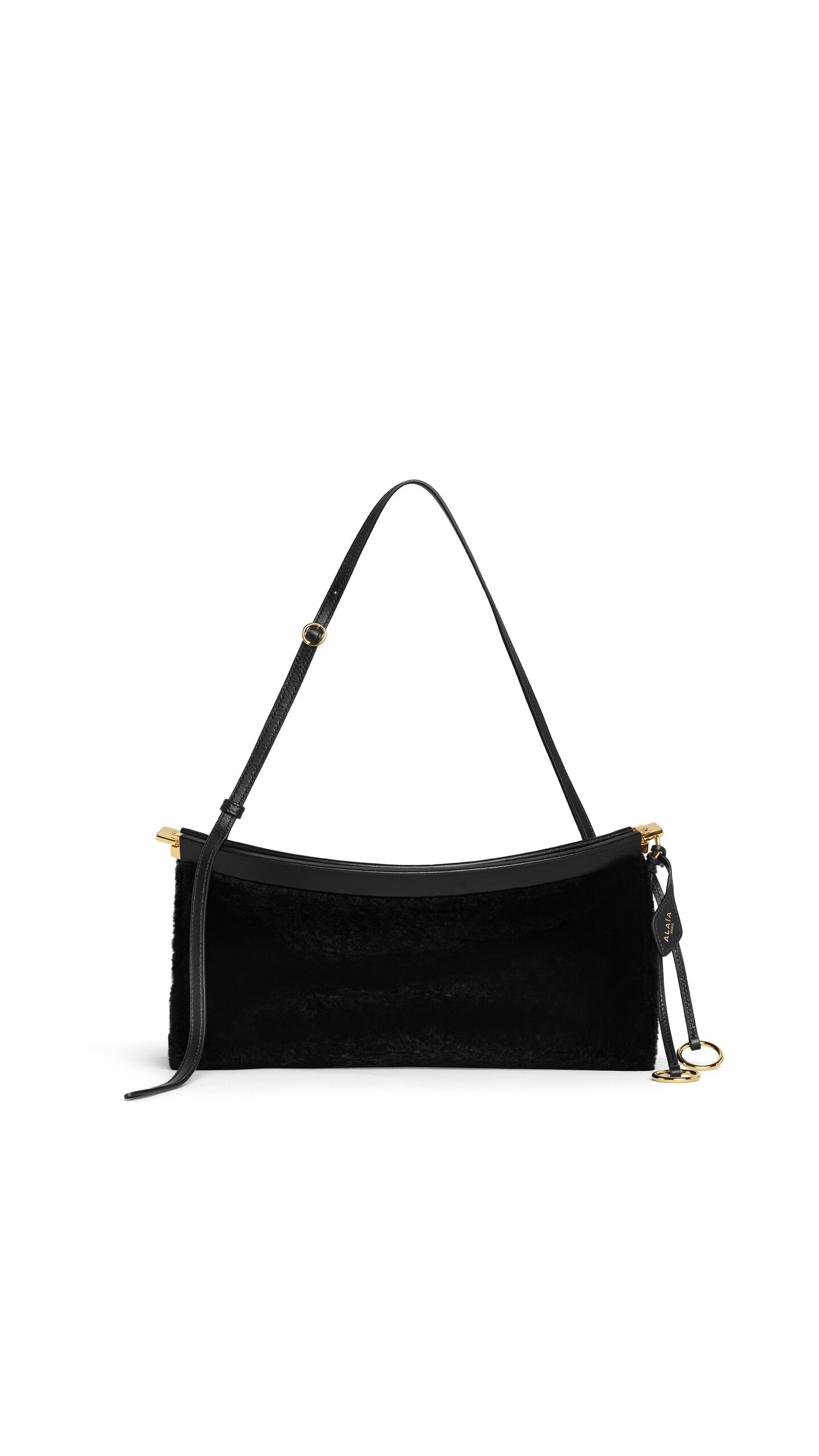 Alaïa Le Click East West Medium Bag In Shaved Shearling - Alaia Bags - Laser Cut Luxury - Shop at Luxury Shoes 