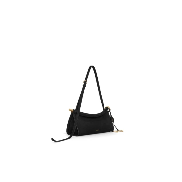 Alaïa Le Click East West Small Bag In Nubuck - Alaia Bags - Laser Cut Luxury - Shop at Luxury Shoes 