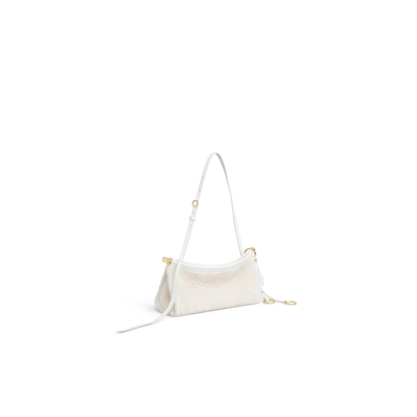 Alaïa Le Click East West Small Bag In Shaved Shearling - Alaia Bags - Laser Cut Luxury - Shop at Luxury Shoes 