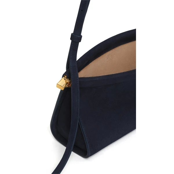 Alaïa Le Click East West Small Bag In Suede - Alaia Bags - Laser Cut Luxury - Shop at Luxury Shoes 