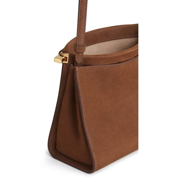 Alaïa Le Click Small Square Bag In Nubuck - Alaia Bags - Laser Cut Luxury - Shop at Luxury Shoes 