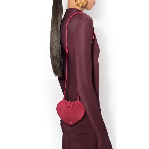 Alaïa Le Cœur Small Bi-Material Bag In Leather - Alaia Bags - Laser Cut Luxury - Shop at Luxury Shoes 