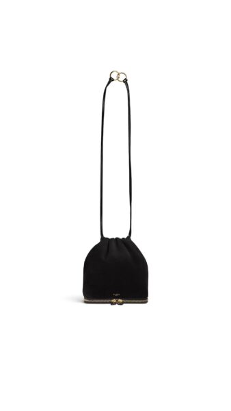 Alaïa Le Pochon Bag In Suede - Alaia Bags - Laser Cut Luxury - Shop at Luxury Shoes 