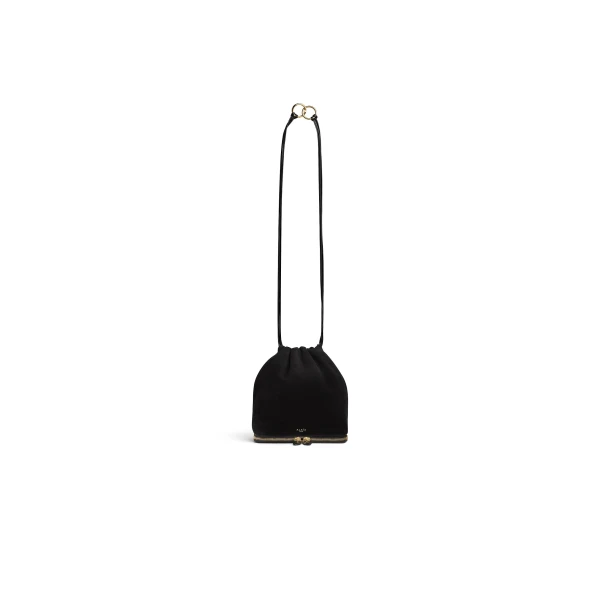Alaïa Le Pochon Bag In Suede - Alaia Bags - Laser Cut Luxury - Shop at Luxury Shoes 