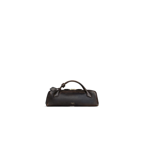 Alaïa Le Teckel Clutch In Aged Leather - Alaia Bags - Laser Cut Luxury - Shop at Luxury Shoes 