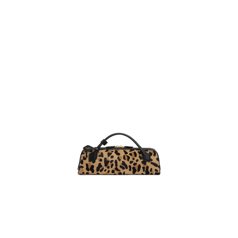 Alaïa Le Teckel Clutch In Leopard Haircalf - Alaia Bags - Laser Cut Luxury - Shop at Luxury Shoes 