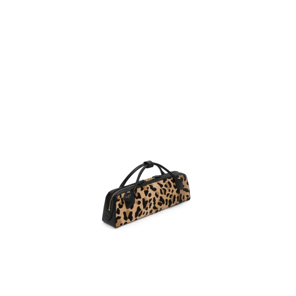 Alaïa Le Teckel Clutch In Leopard Haircalf - Alaia Bags - Laser Cut Luxury - Shop at Luxury Shoes 