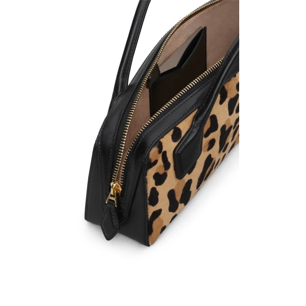 Alaïa Le Teckel Clutch In Leopard Haircalf - Alaia Bags - Laser Cut Luxury - Shop at Luxury Shoes 