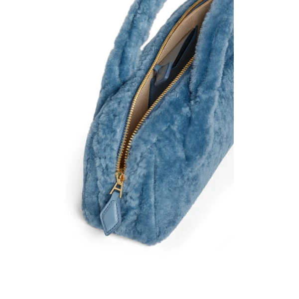 Alaïa Le Teckel Clutch In Shaved Shearling - Alaia Bags - Laser Cut Luxury - Shop at Luxury Shoes 