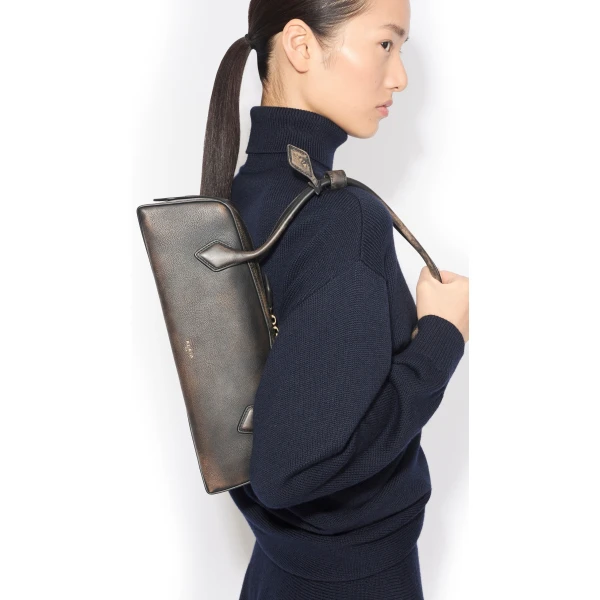 Alaïa Le Teckel Medium Bag In Aged Leather - Alaia Bags - Laser Cut Luxury - Shop at Luxury Shoes 