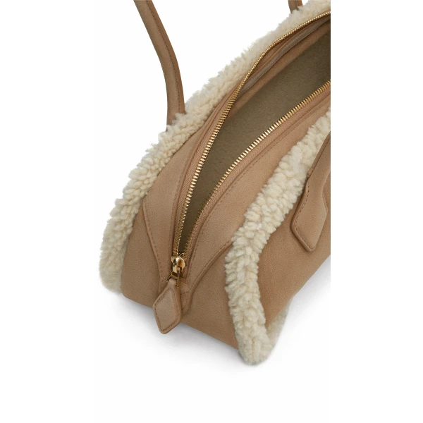 Alaïa Le Teckel Medium Bag In Merino Shearling - Alaia Bags - Laser Cut Luxury - Shop at Luxury Shoes 