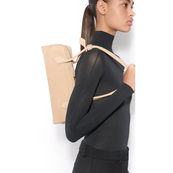 Alaïa Le Teckel Medium Bag In Nubuck - Alaia Bags - Laser Cut Luxury - Shop at Luxury Shoes 