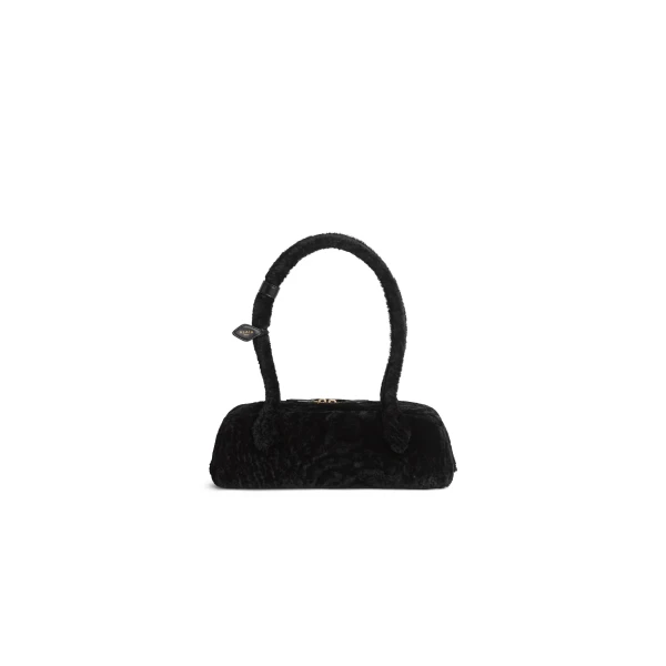 Alaïa Le Teckel Medium Bag In Shaved Shearling - Alaia Bags - Laser Cut Luxury - Shop at Luxury Shoes 