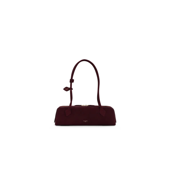 Alaïa Le Teckel Medium Bag In Suede - Alaia Bags - Laser Cut Luxury - Shop at Luxury Shoes 