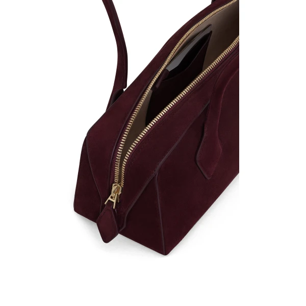 Alaïa Le Teckel Medium Bag In Suede - Alaia Bags - Laser Cut Luxury - Shop at Luxury Shoes 