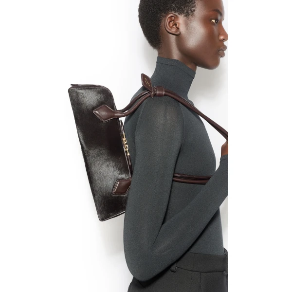 Alaïa Le Teckel Small Bag In Haircalf - Alaia Bags - Laser Cut Luxury - Shop at Luxury Shoes 