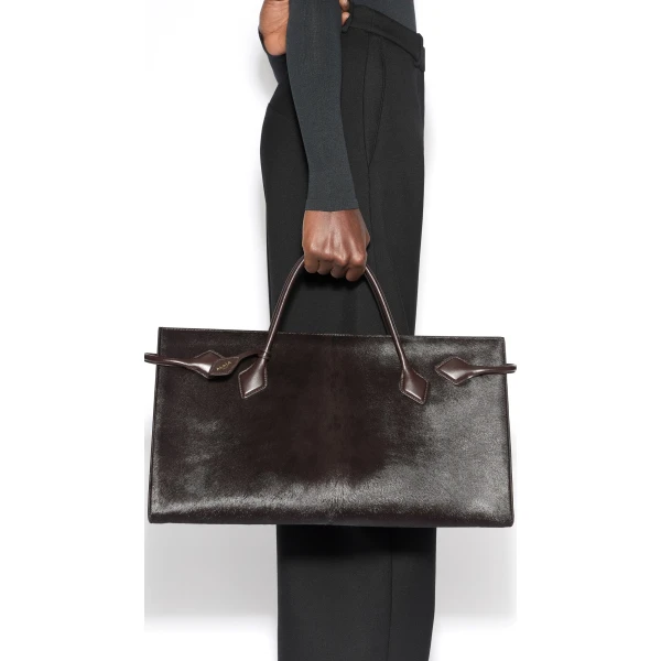 Alaïa Le Teckel Tote Bag In Haircalf Leather - Alaia Bags - Laser Cut Luxury - Shop at Luxury Shoes 