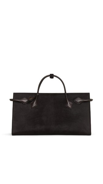 Alaïa Le Teckel Tote Bag In Haircalf Leather - Alaia Bags - Laser Cut Luxury - Shop at Luxury Shoes 