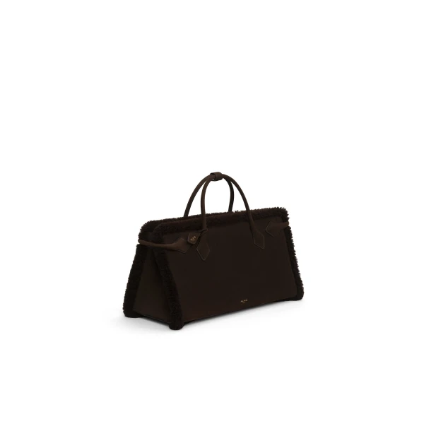 Alaïa Le Teckel Tote Bag In Merino Shearling - Alaia Bags - Laser Cut Luxury - Shop at Luxury Shoes 
