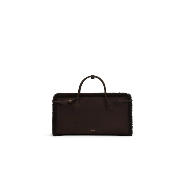 Alaïa Le Teckel Tote Bag In Merino Shearling - Alaia Bags - Laser Cut Luxury - Shop at Luxury Shoes 