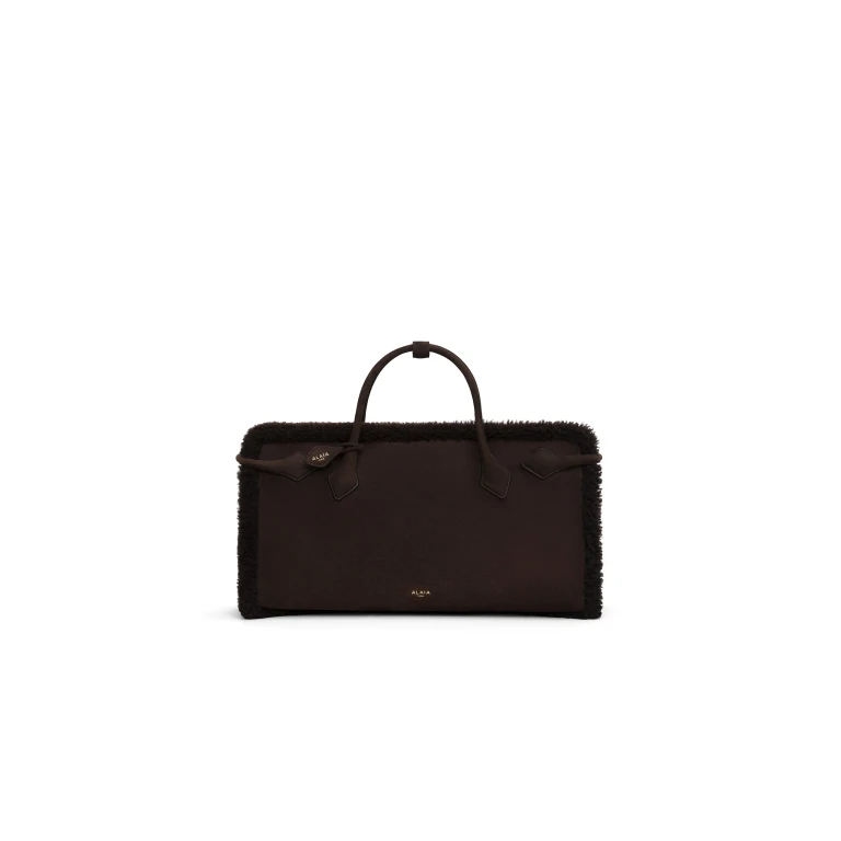 Alaïa Le Teckel Tote Bag In Merino Shearling - Alaia Bags - Laser Cut Luxury - Shop at Luxury Shoes 