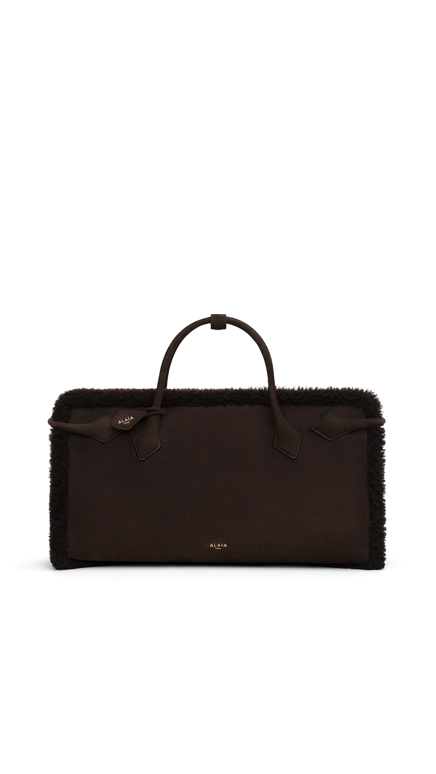 Alaïa Le Teckel Tote Bag In Merino Shearling - Alaia Bags - Laser Cut Luxury - Shop at Luxury Shoes 