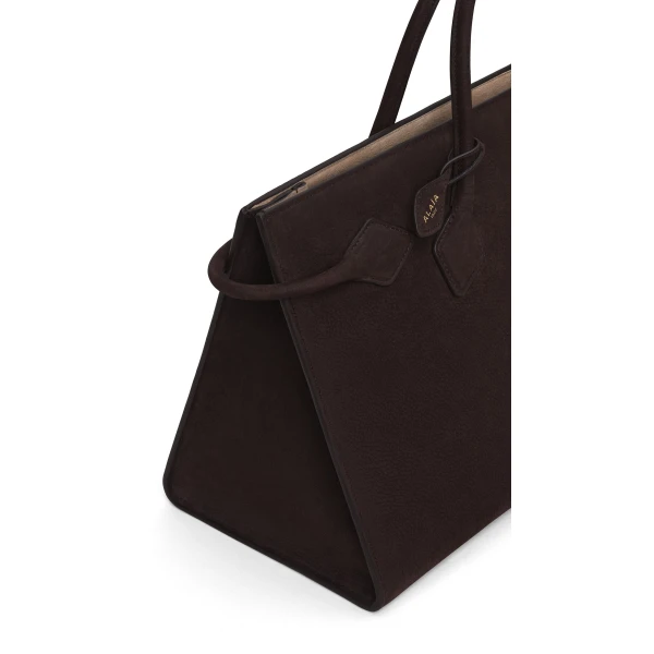 Alaïa Le Teckel Tote Bag In Nubuck - Alaia Bags - Laser Cut Luxury - Shop at Luxury Shoes 