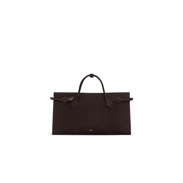 Alaïa Le Teckel Tote Bag In Nubuck - Alaia Bags - Laser Cut Luxury - Shop at Luxury Shoes 