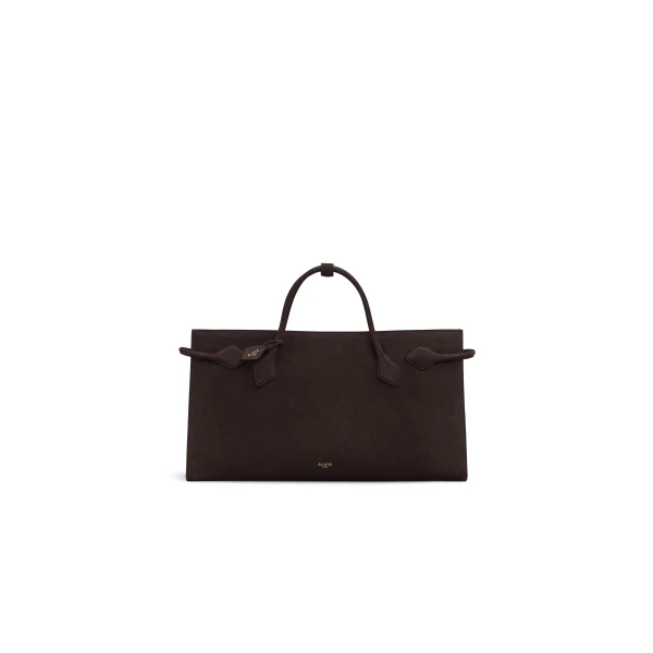 Alaïa Le Teckel Tote Bag In Nubuck - Alaia Bags - Laser Cut Luxury - Shop at Luxury Shoes 