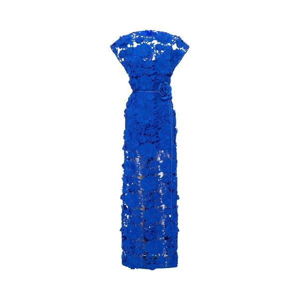 Leo Lin Blue Dresses Premium lace midi dress