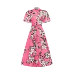 Leo Lin Pink Dresses Soft pink and ivory magnolias scattered across a gentle base. Light
