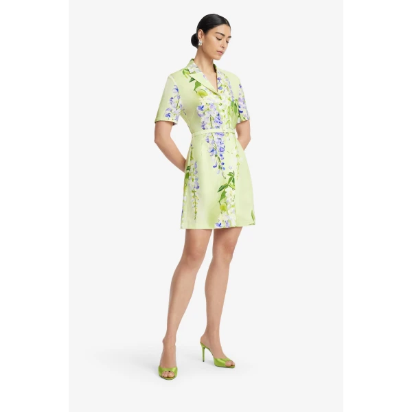 Premium linen blend mini dress