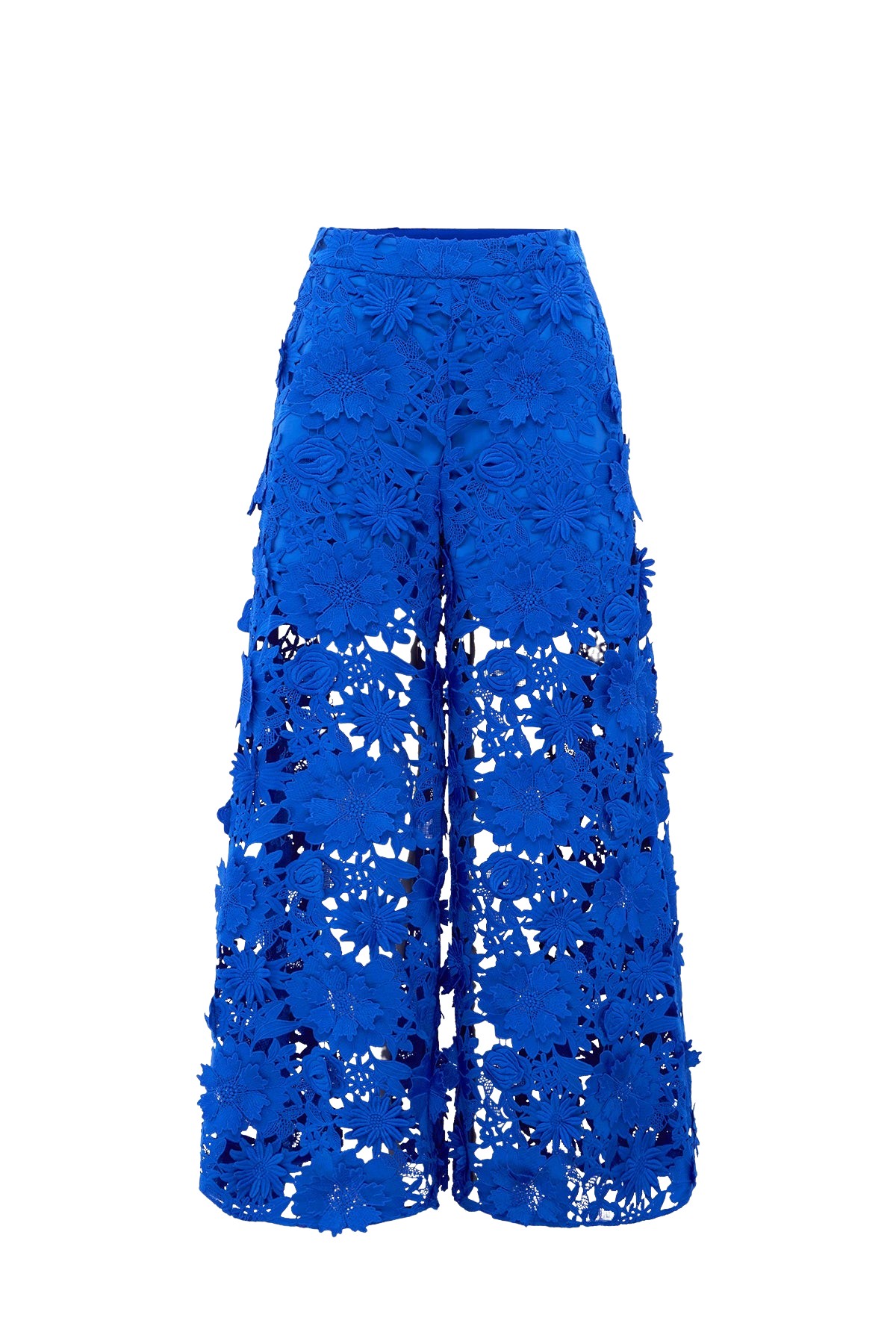 Leo Lin Blue Pants Premium lace wide leg pant