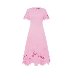 Leo-Lin-Caroline89317_nobg Leo Lin Pink Dresses Premium appliqué midi dress