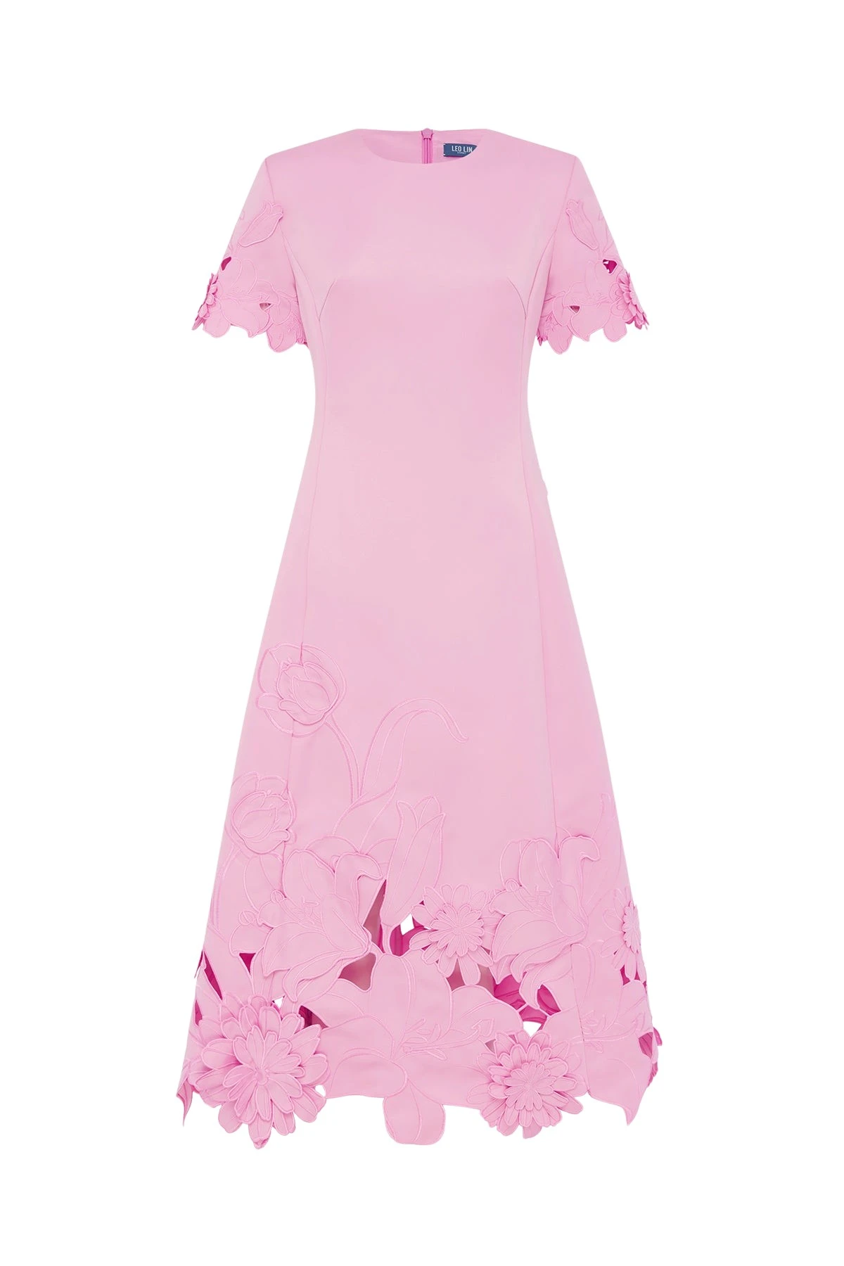 Leo-Lin-Caroline89317_nobg Leo Lin Pink Dresses Premium appliqué midi dress
