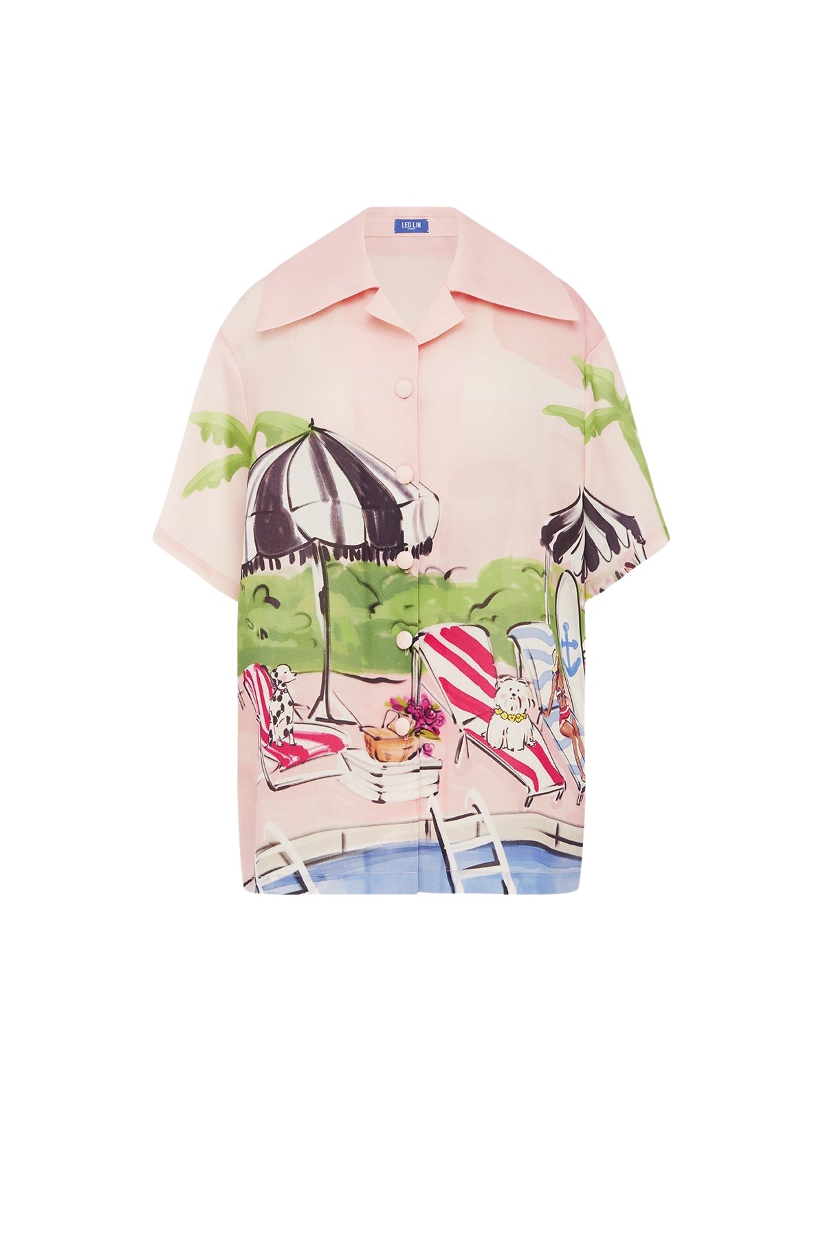 Leo Lin Casey Silk Button Shirt