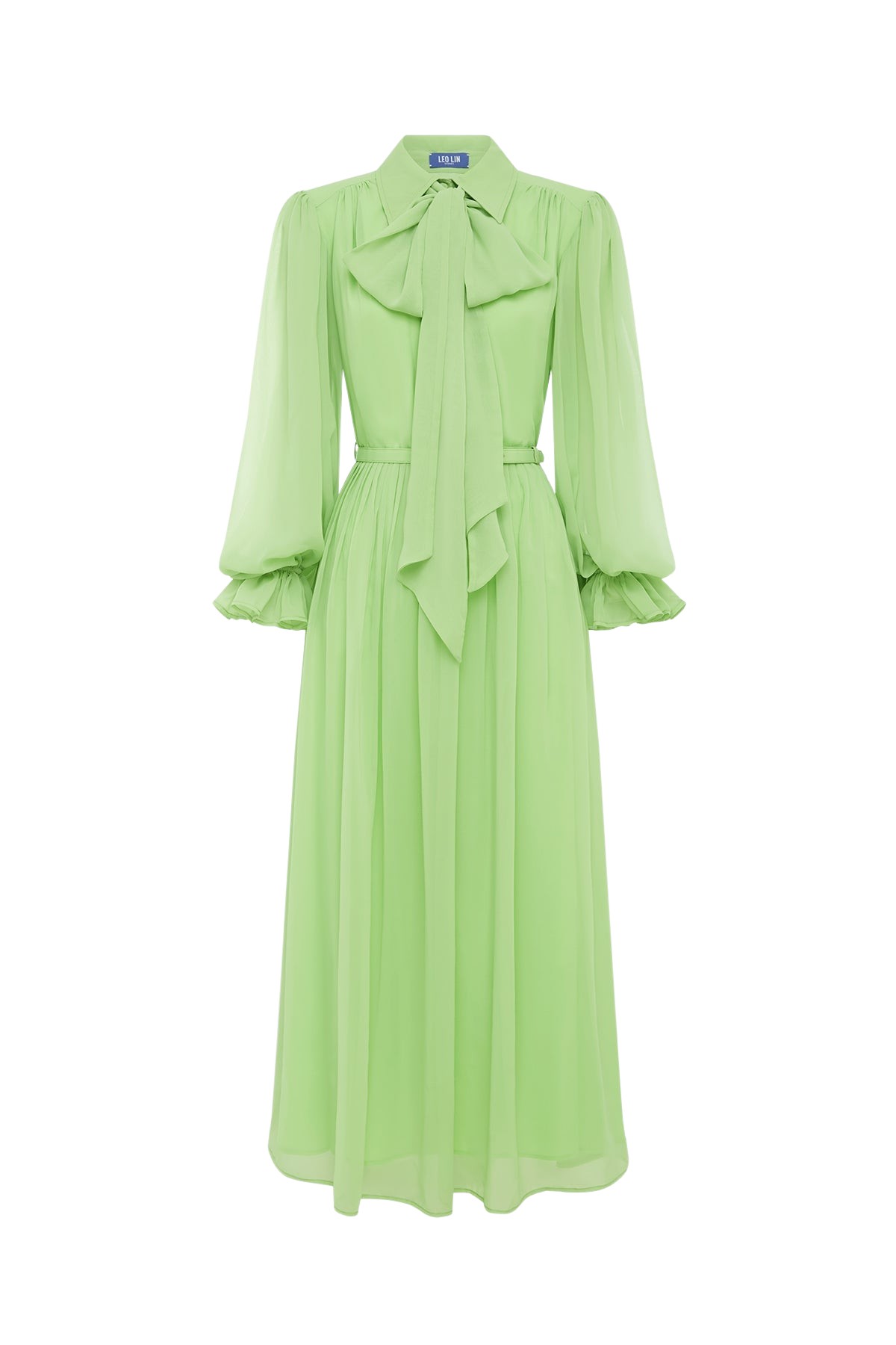 Leo Lin Cassie Tie Neck Midi Dress