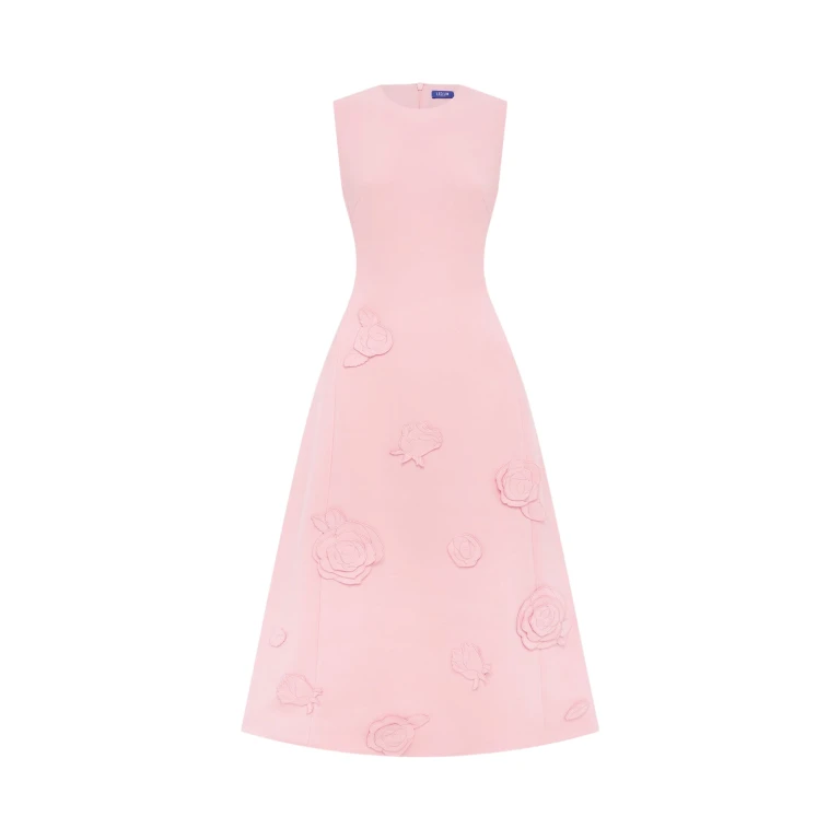Leo Lin Pink Dresses Premium sleeveless midi dress