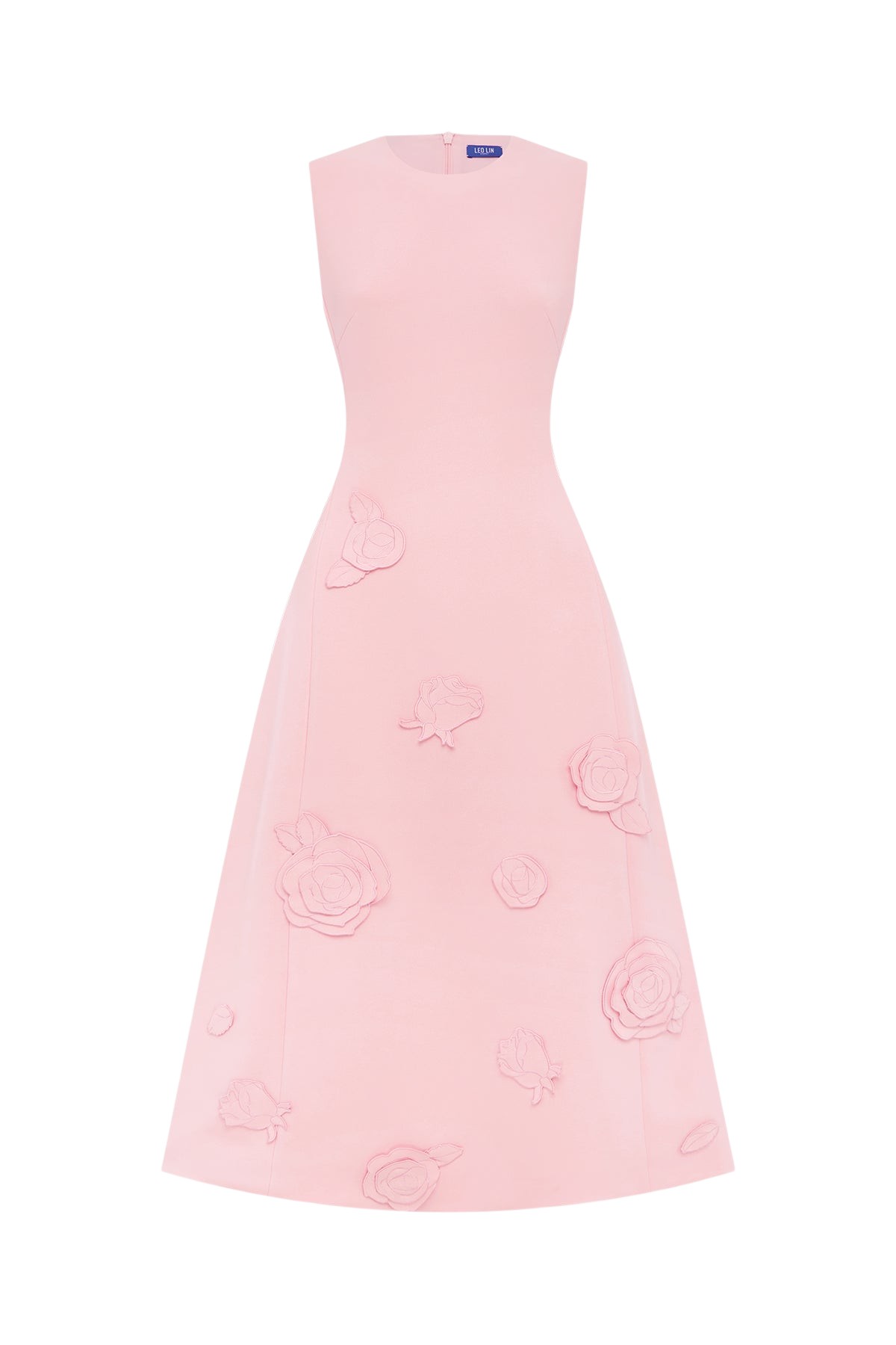 Leo Lin Cleo Appliqué Sleeveless Midi Dress