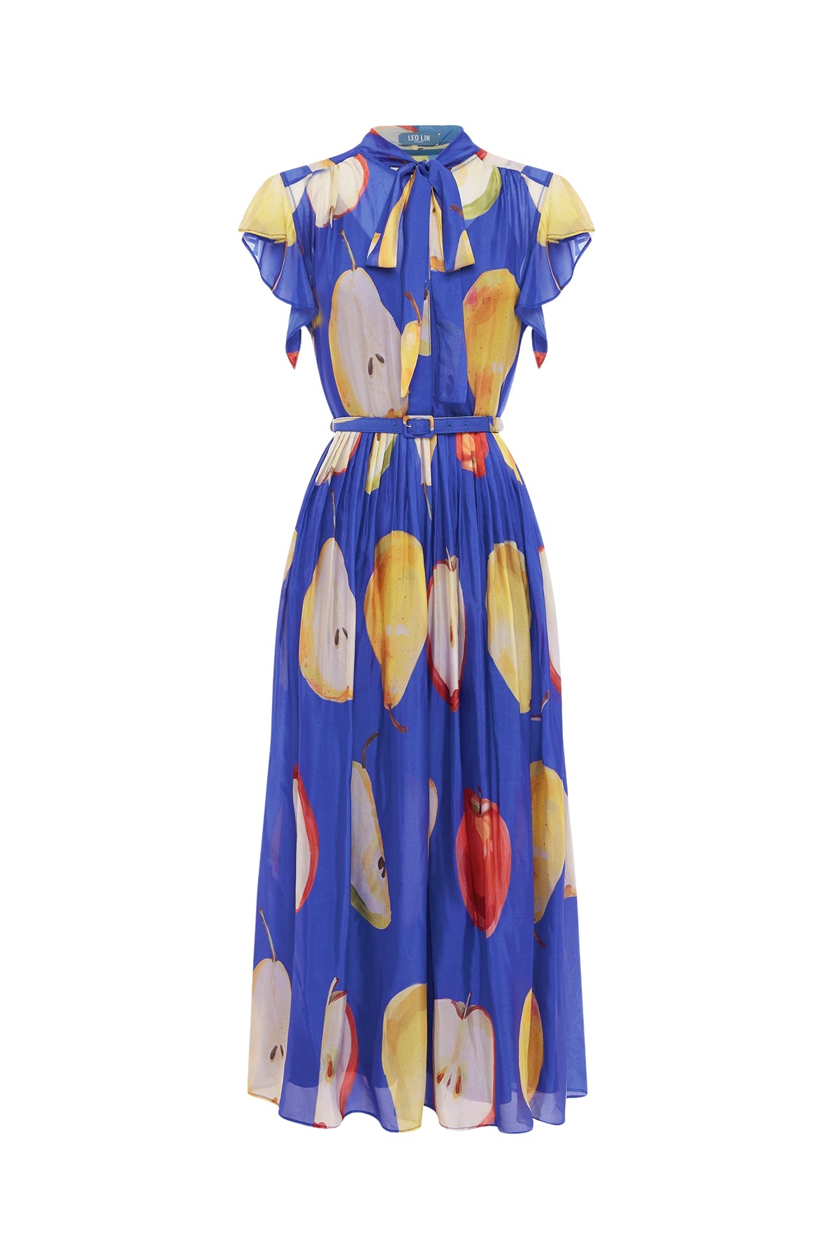 Leo Lin Grace Flutter Sleeve Midi Dress