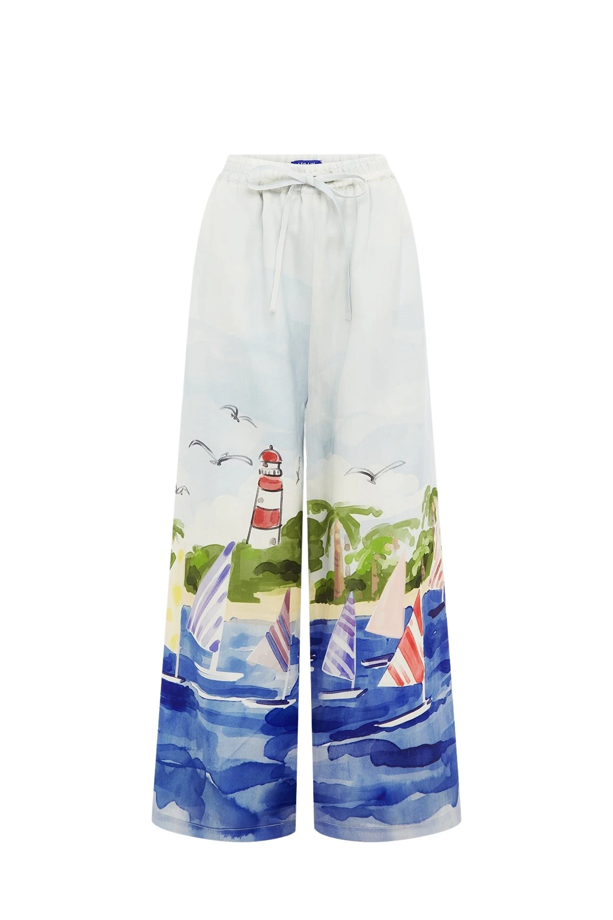 Leo-Lin-Jamie-671335_nobg Leo Lin Blue Pants Sailing ships scatter across a soft canvas