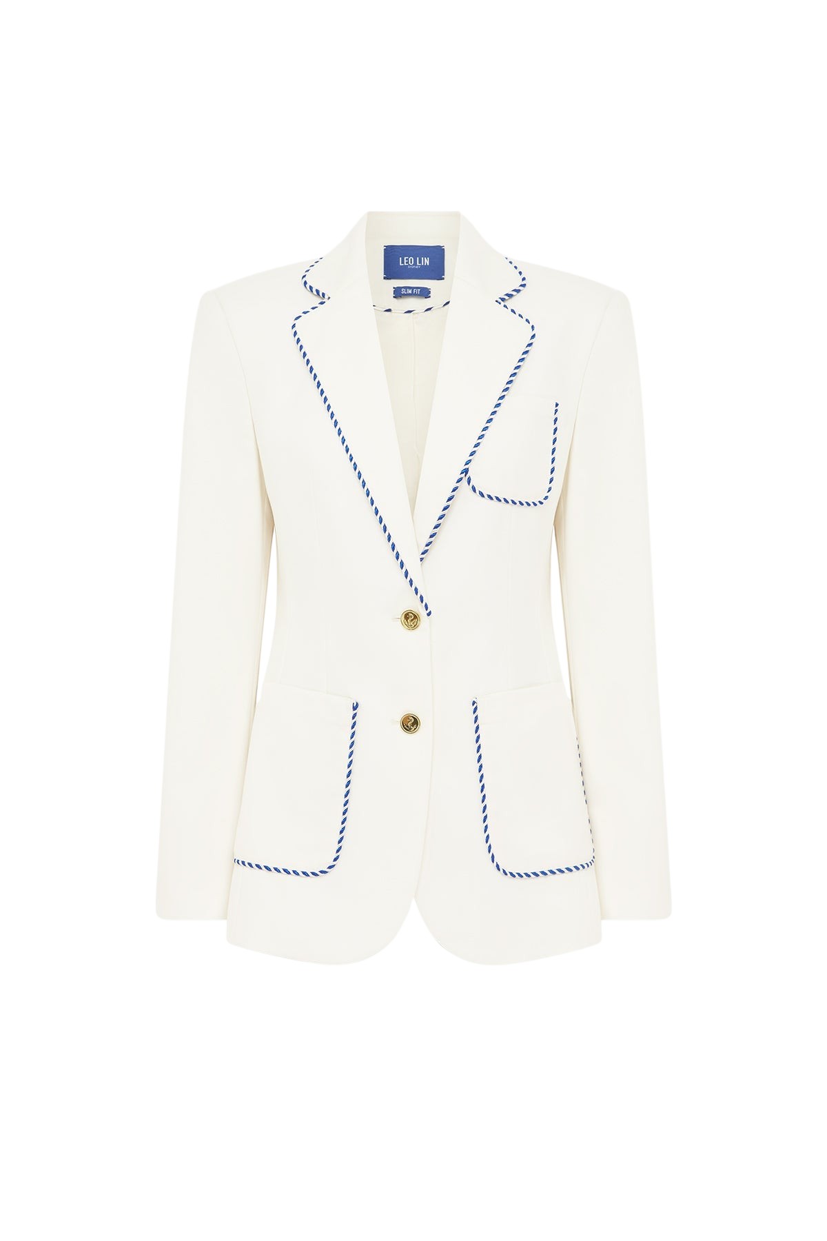 Leo Lin White Jackets Premium wool blend tailored blazer