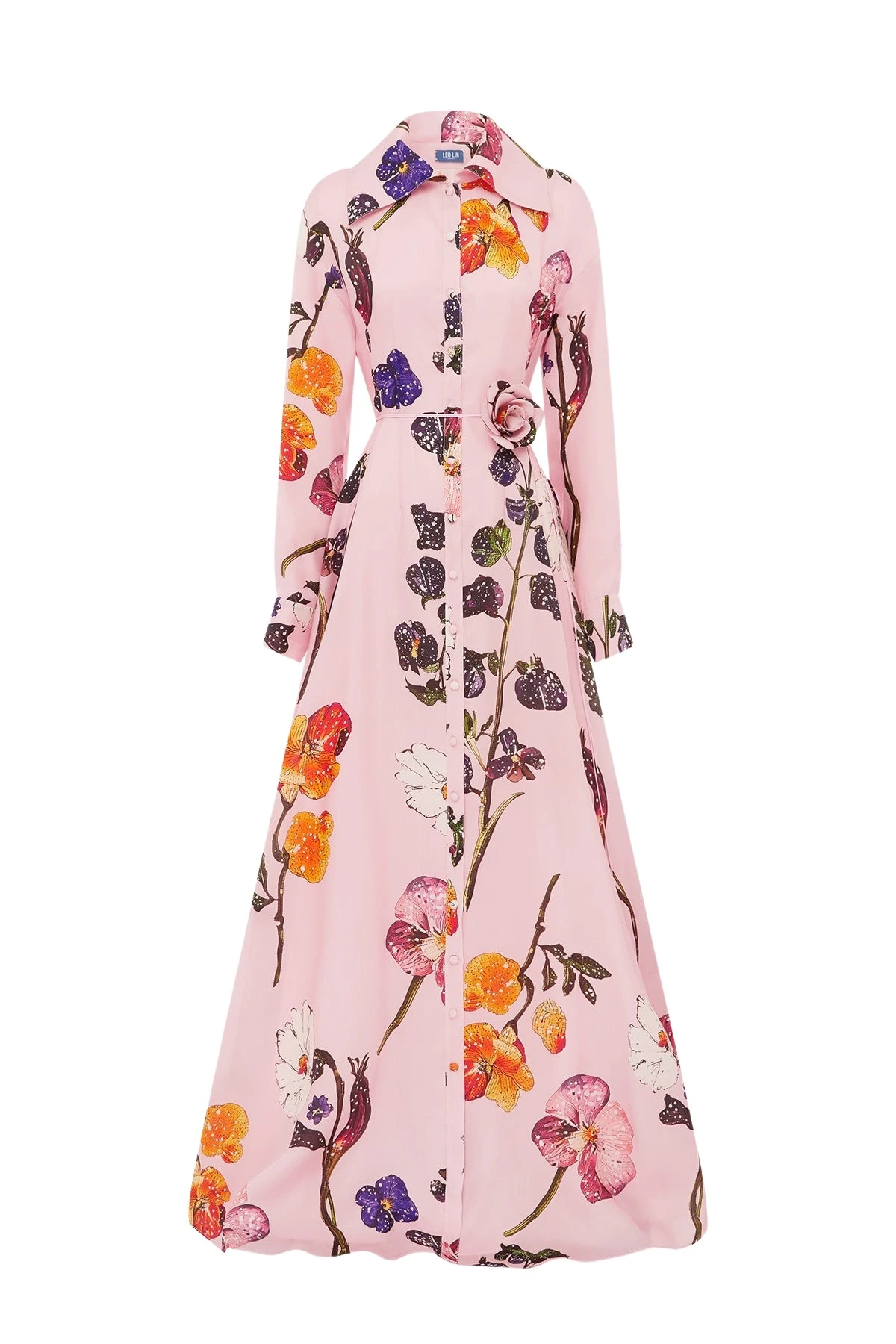 Leo-Lin-Josephine62904_nobg Leo Lin Pink Dresses A playful scattering of detailed wildflowers in vibrant purple