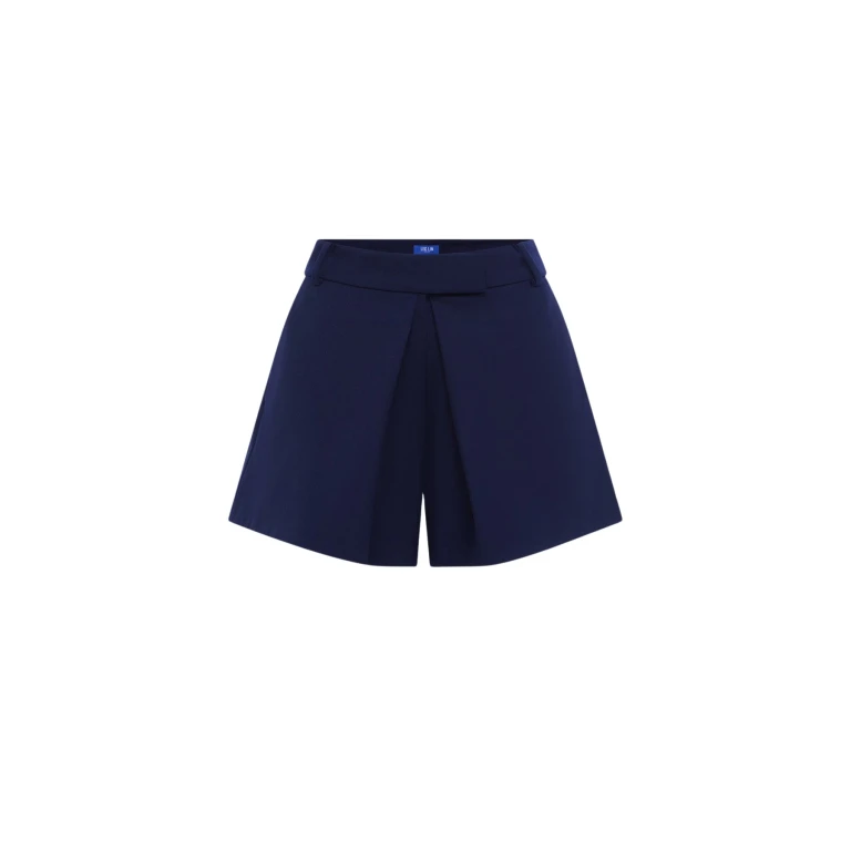 Leo Lin Blue Shorts Premium wool blend shorts