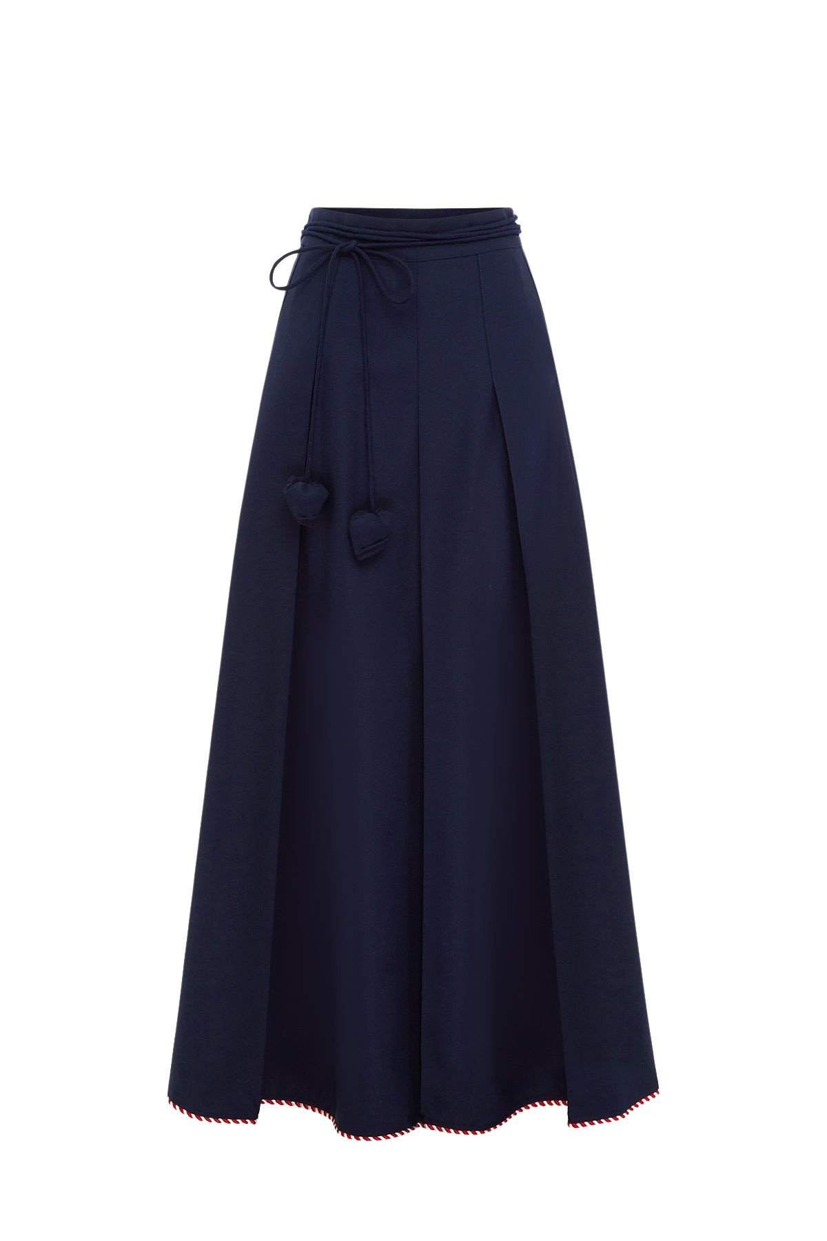 Leo Lin Blue Skirts Premium wool blend maxi skirt